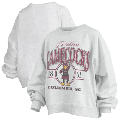 South Carolina Gamecocks Pressbox Women's Oversized Vinson Melange Janise Sweatshirt - Heather Gray