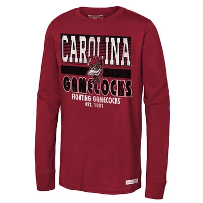 South Carolina Gamecocks Mitchell & Ness Youth Retro Big Game Long Sleeve T-Shirt - Garnet
