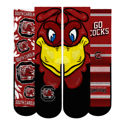  South Carolina Gamecocks Rock Em Youth Fan Favorite Three-Pack Crew Sock Set - Garnet
