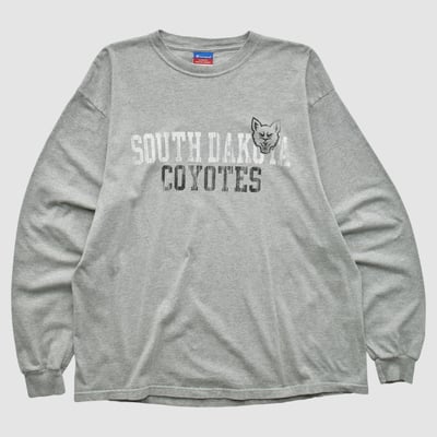 South Dakota Coyotes Champion 2000s Long Sleeve T-shirt - Heather Gray - 2XL by Fanatics Real Vintage