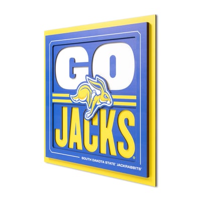 South Dakota State Jackrabbits Fanpoint 12" x 12" Slogan Series 3D Wall Art
