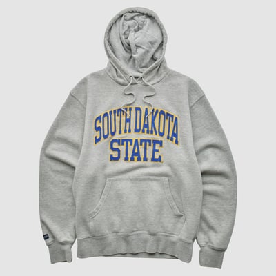 South Dakota State Jackrabbits Jansport 2000s Hooded Pullover Sweatshirt - Heather Gray - XXS by Fanatics Real Vintage