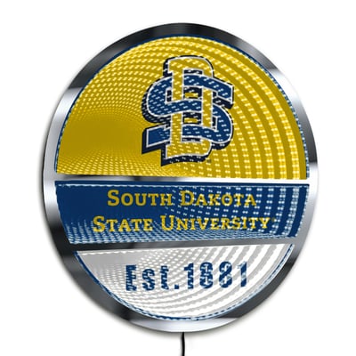 South Dakota State Jackrabbits Three-Cell Circular Infinity Light