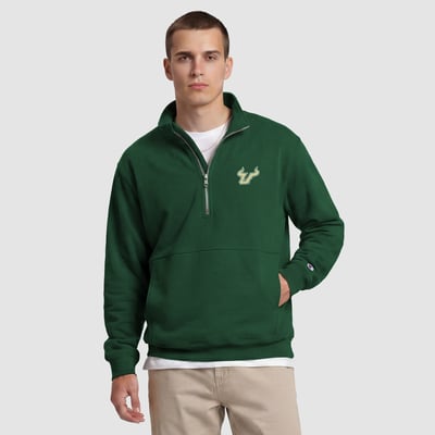 South Florida Bulls Champion Quarter-Zip Fleece Pullover - Green