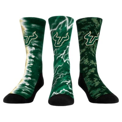 South Florida Bulls Rock Em Unisex Team Tones Three-Pack Crew Socks