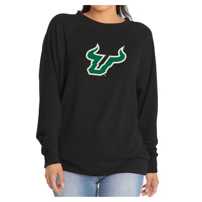 South Florida Bulls Flying Colors Apparel Women's Rylee Raglan Long Sleeve T-Shirt - Black
