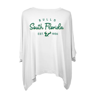 South Florida Bulls Flying Colors Apparel Women's Felicity Flowy T-Shirt - White
