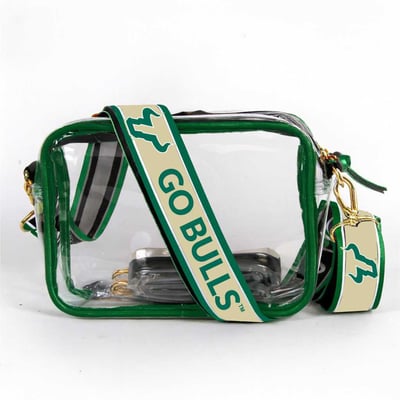 South Florida Bulls Women's Hailey Clear Purse with Logo Strap