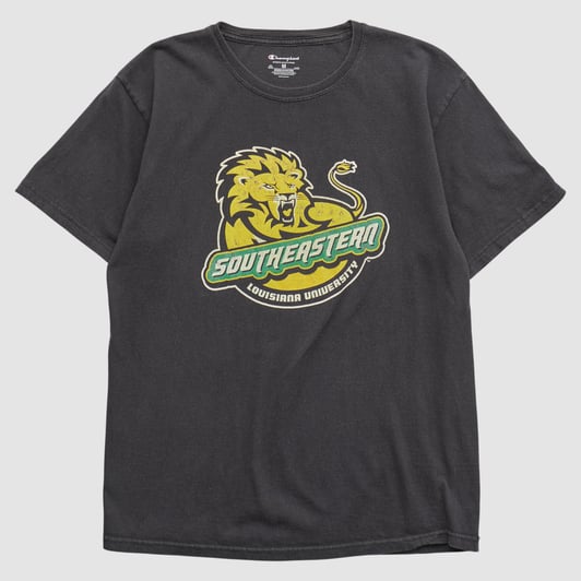 Southeastern Louisiana Lions Champion 2010s T-shirt - Black - S by Fanatics Real Vintage