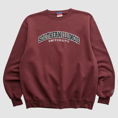 Southern Illinois Salukis Champion 2000s Pullover Sweatshirt - Maroon - M by Fanatics Real Vintage