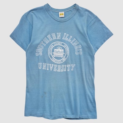 Southern Illinois Salukis Russell 70s T-shirt - Light Blue - XS by Fanatics Real Vintage