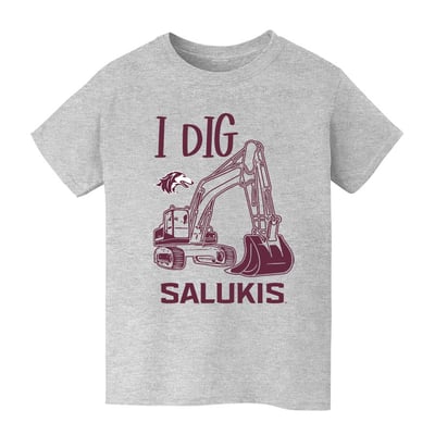 Southern Illinois Salukis Vive La Fete Youth Excavator T-Shirt - Gray