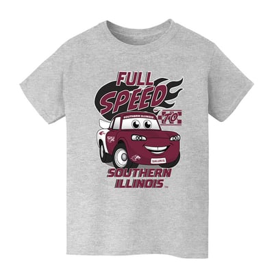  Southern Illinois Salukis Vive La Fete Youth Full Speed T-Shirt - Gray