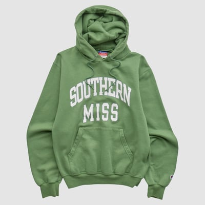 Southern Miss Golden Eagles Champion 2000s Hooded Pullover Sweatshirt - Green - XS by Fanatics Real Vintage