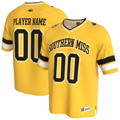 Southern Miss Golden Eagles GameDay Greats Youth Lightweight Collegiate Football NIL Pick-A-Player Fashion Jersey - Gold