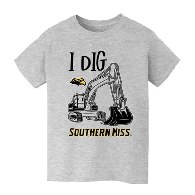 Southern Miss Golden Eagles Vive La Fete Youth Excavator T-Shirt - Gray