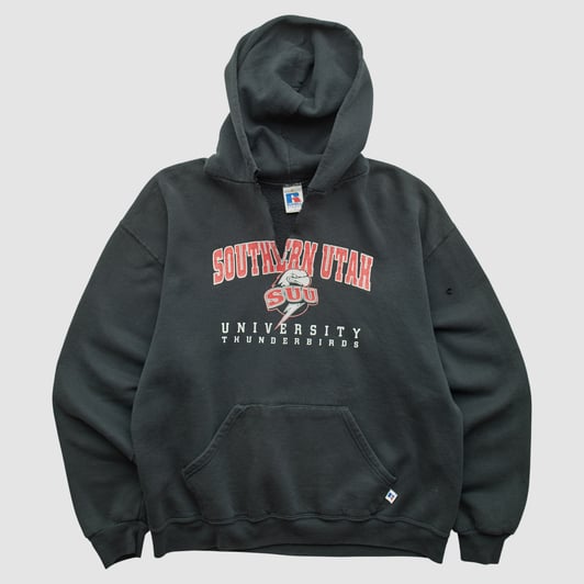 Southern Utah Thunderbirds Russell 2000s Hooded Pullover Sweatshirt - Black - M by Fanatics Real Vintage
