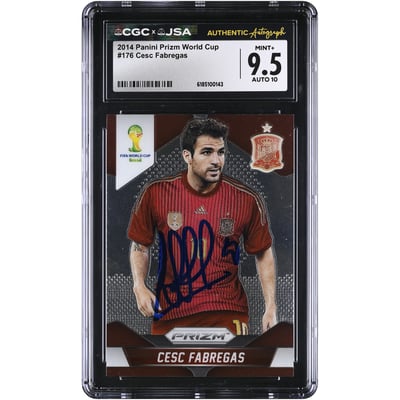 Cesc Fàbregas Spain National Team Autographed 2014 Panini Prizm World Cup #176 CGC Authenticated 9.5/10 Card