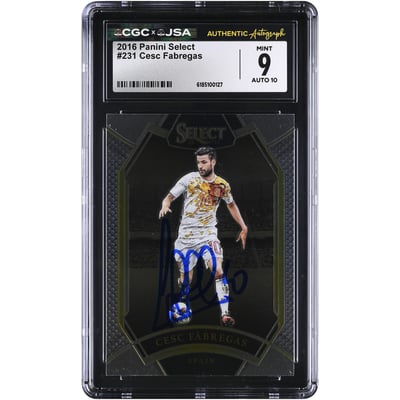 Cesc Fàbregas Spain National Team Autographed 2016 Panini Select #231 CGC Authenticated 9/10 Card