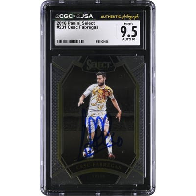 Cesc Fàbregas Spain National Team Autographed 2016 Panini Select #231 CGC Authenticated 9.5/10 Card