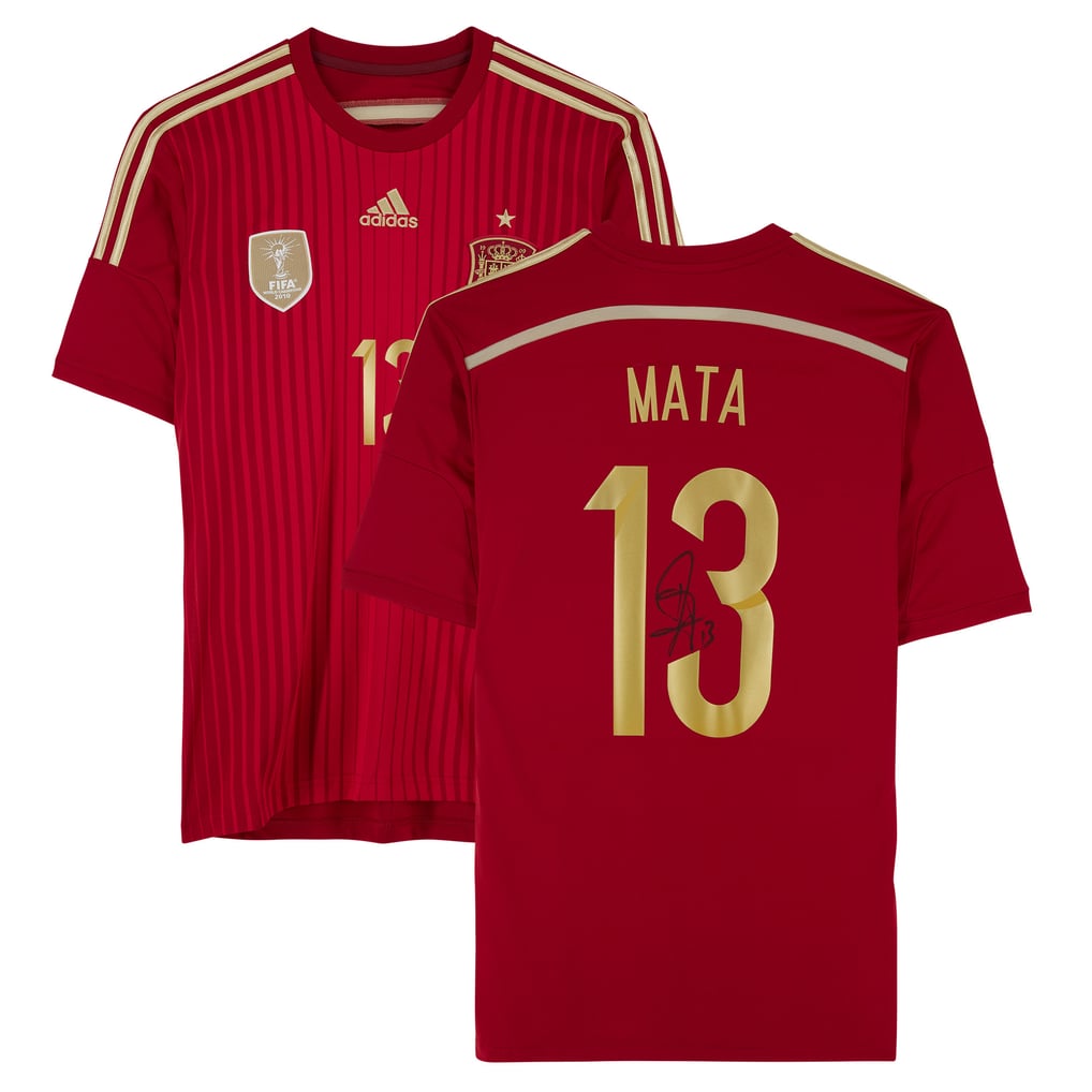 Juan Mata Spain National Team Autographed adidas #13 Authentic Jersey