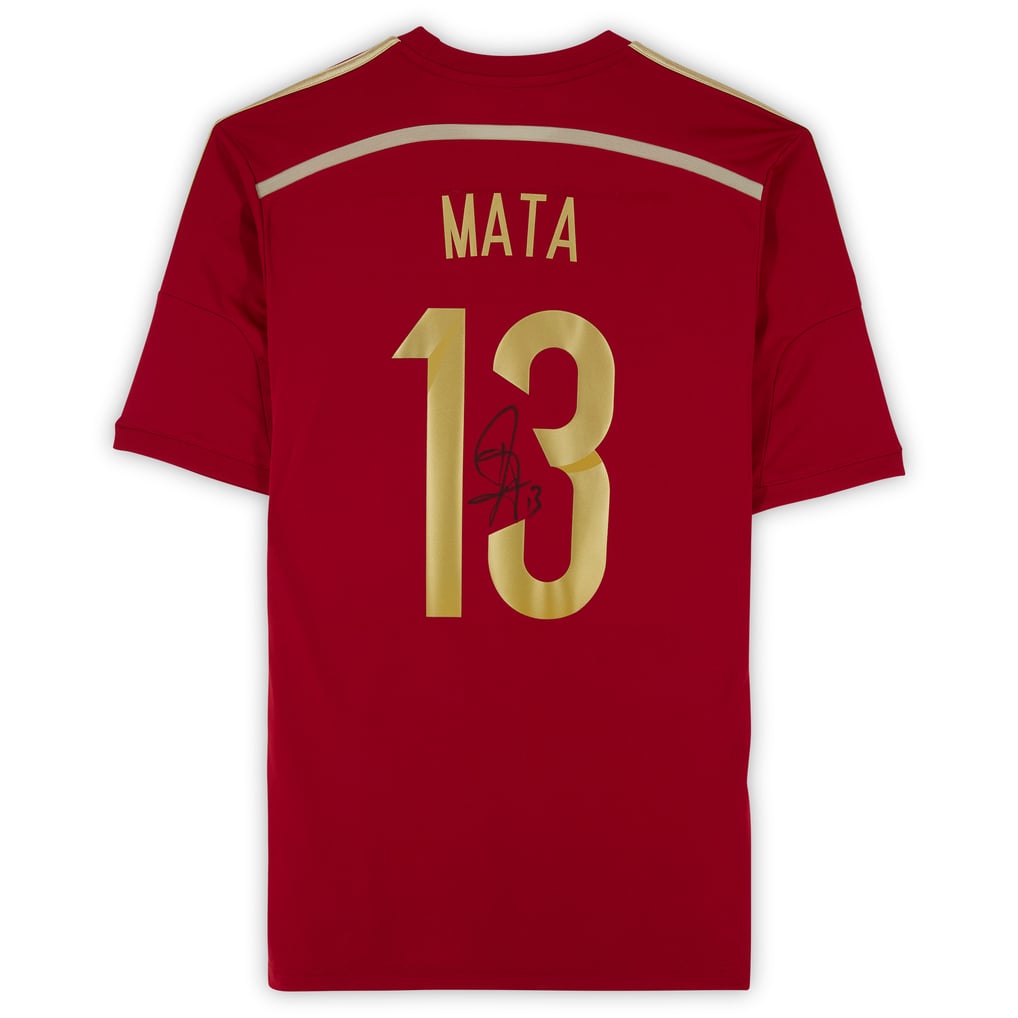 Juan Mata Spain National Team Autographed adidas #13 Authentic Jersey