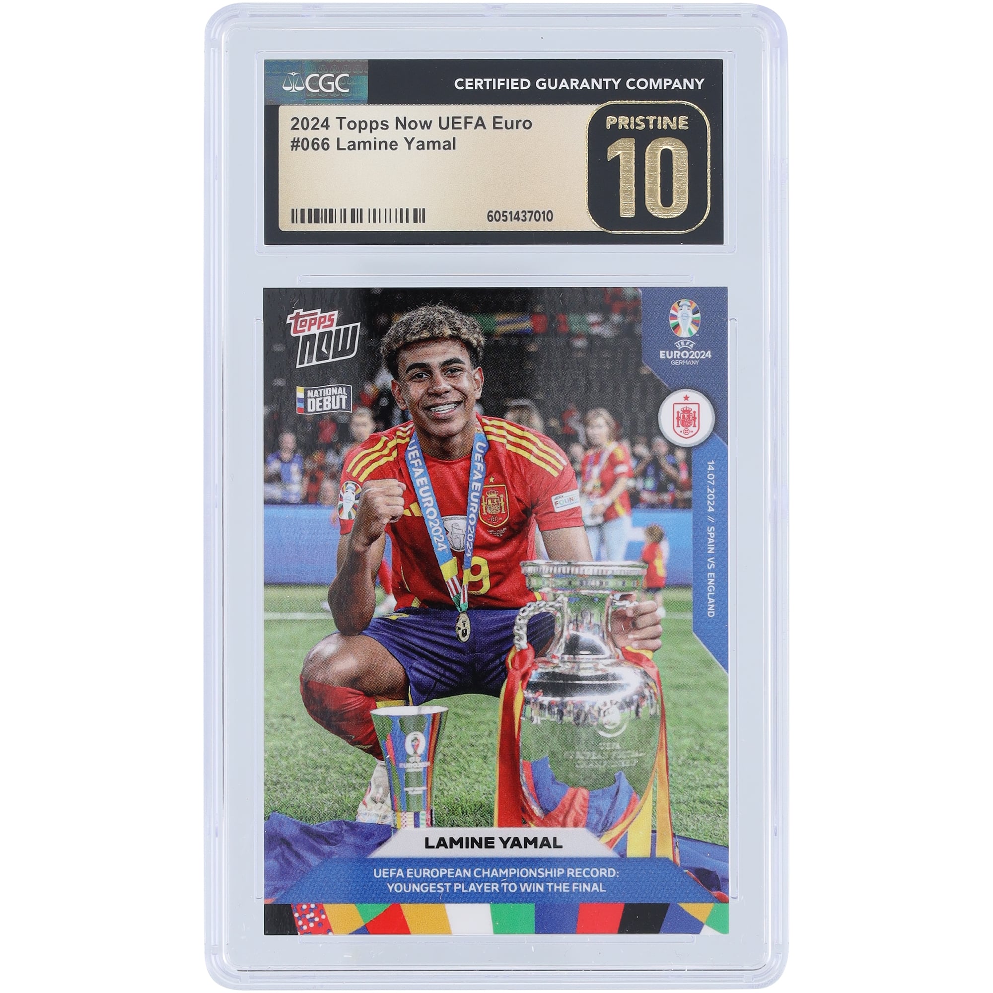 Lamine Yamal Spain National Team 2024 Topps Now UEFA Euro Youngest 
