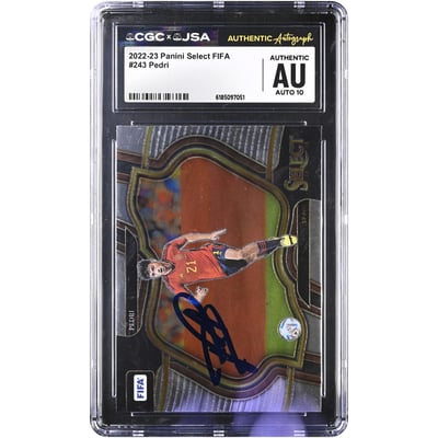 Pedri Spain National Team Autographed 2022-23 Panini Select FIFA #243 CGC Authenticated AUTO 10 Card