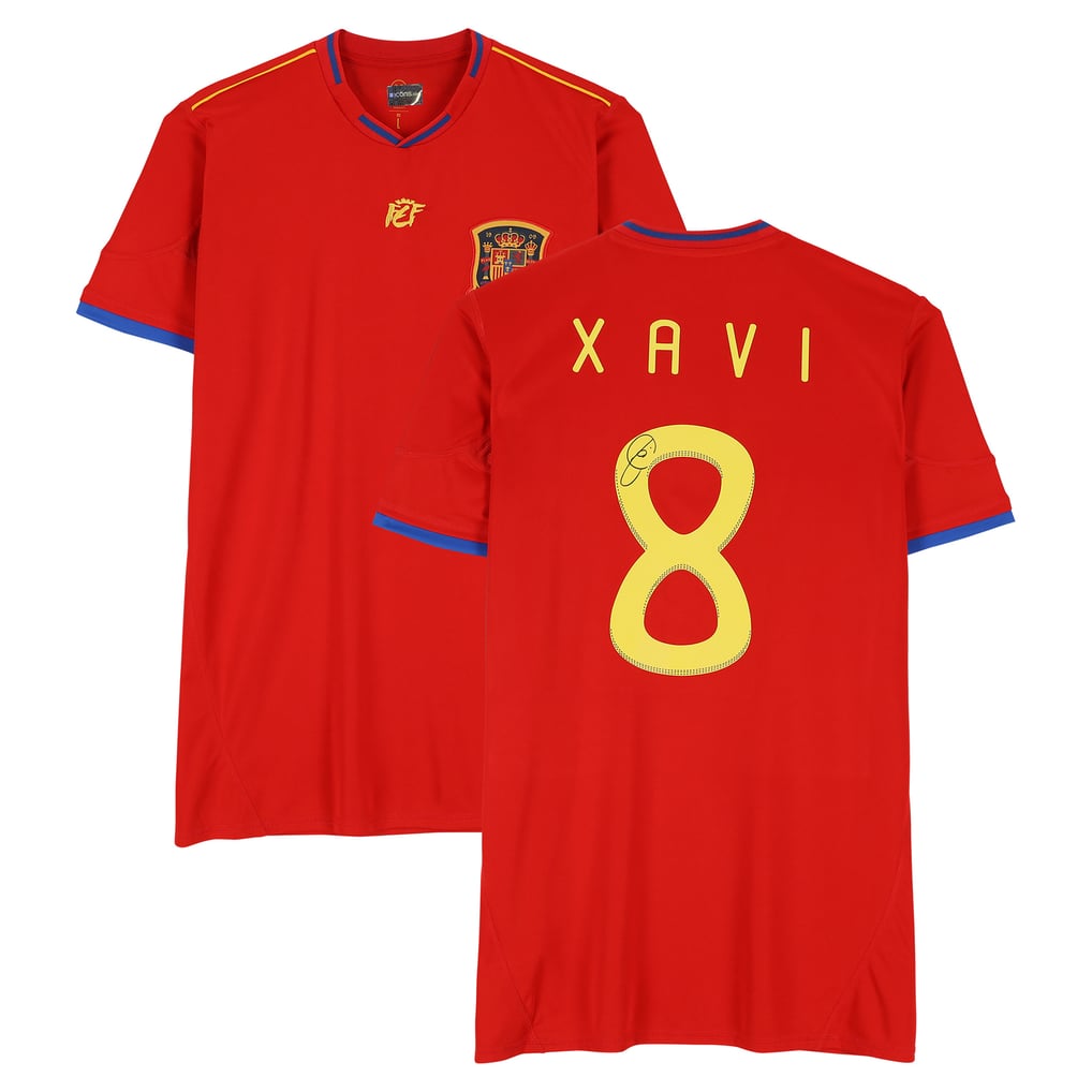 Xavi Spain National Team Autographed 2010 Red Home adidas Jersey 