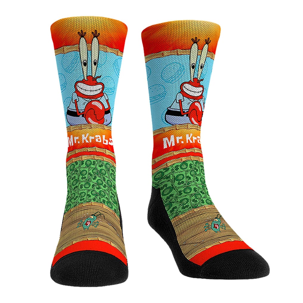 SpongeBob SquarePants Rock Em Socks Unisex Mr. Krabs Showtime Crew Socks