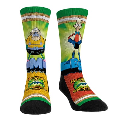  SpongeBob SquarePants Rock Em Unisex Mermaid Man & Barnacle Boy Crew Socks