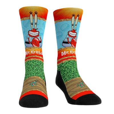  SpongeBob SquarePants Rock Em Unisex Mr. Krabs Showtime Crew Socks