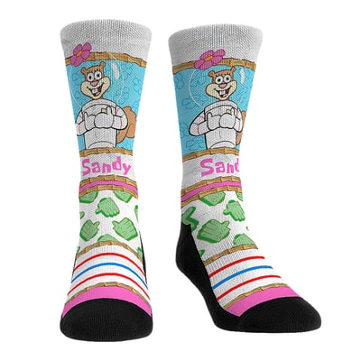  SpongeBob SquarePants Rock Em Unisex Sandy Cheeks Showtime Crew Socks