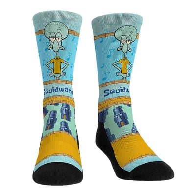  SpongeBob SquarePants Rock Em Unisex Squidward Showtime Crew Socks