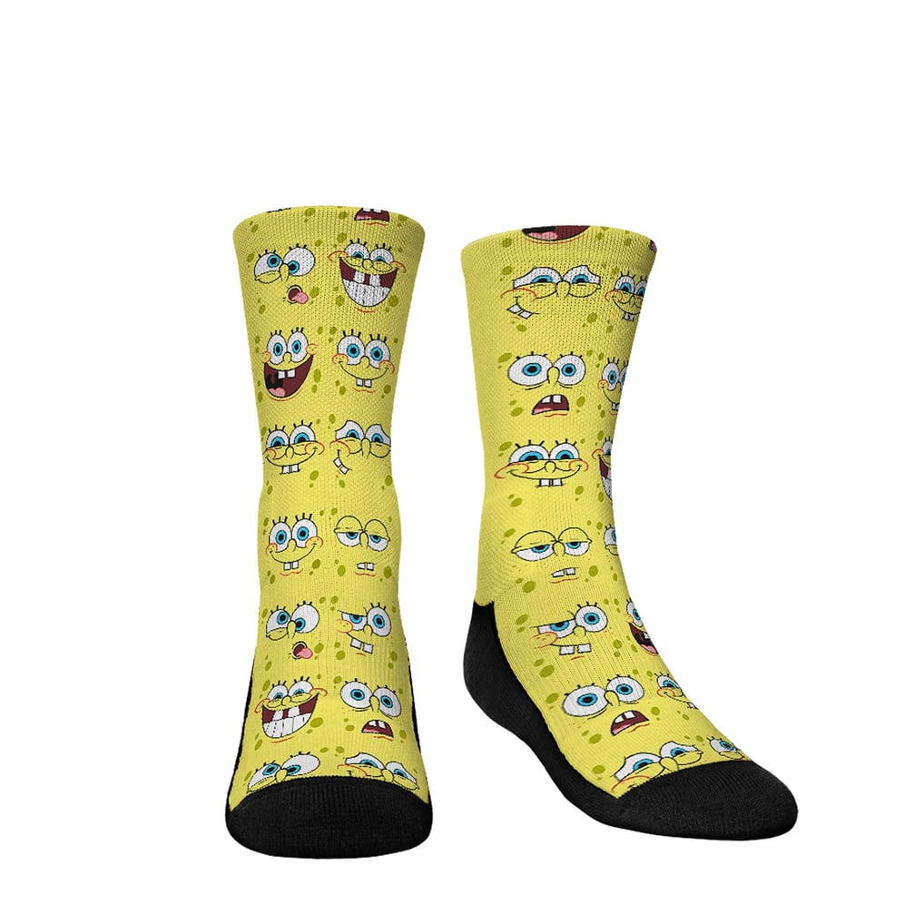 SpongeBob SquarePants Rock Em Socks Youth Face All Over Crew Socks