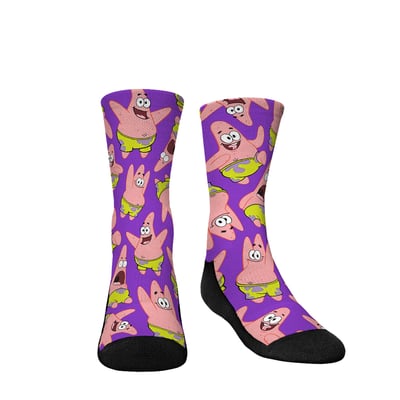  SpongeBob SquarePants Rock Em Youth Patrick All Over Crew Socks
