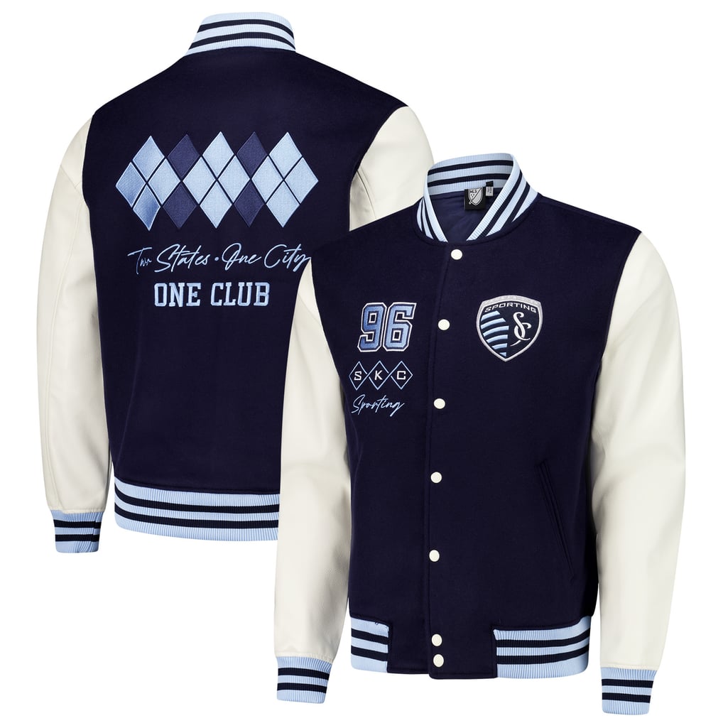 Sporting Kansas City Argyle Collection Full-Snap Varsity Jacket - Navy