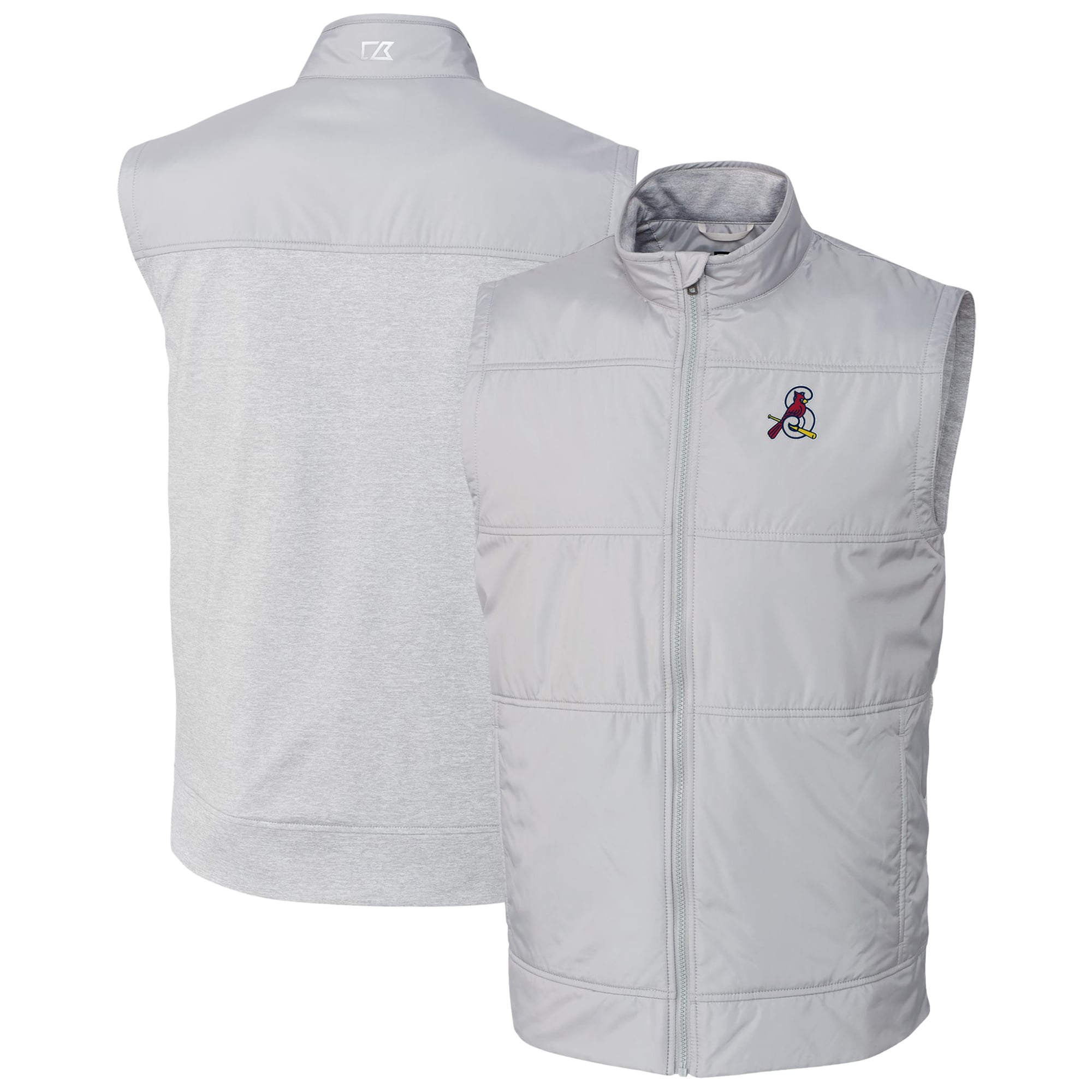 Men's Springfield Cardinals Cutter & Buck Gray Stealth Hybrid Quilted ...