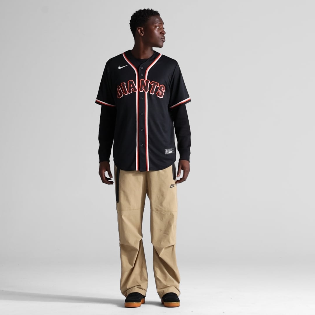 Men's San Francisco Giants Nike Fashion Replica Black Out Jersey
