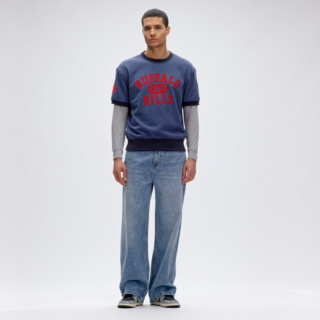 Fanatics Royal Buffalo Bills IconicFleece Short Sleeve Sweatshirt