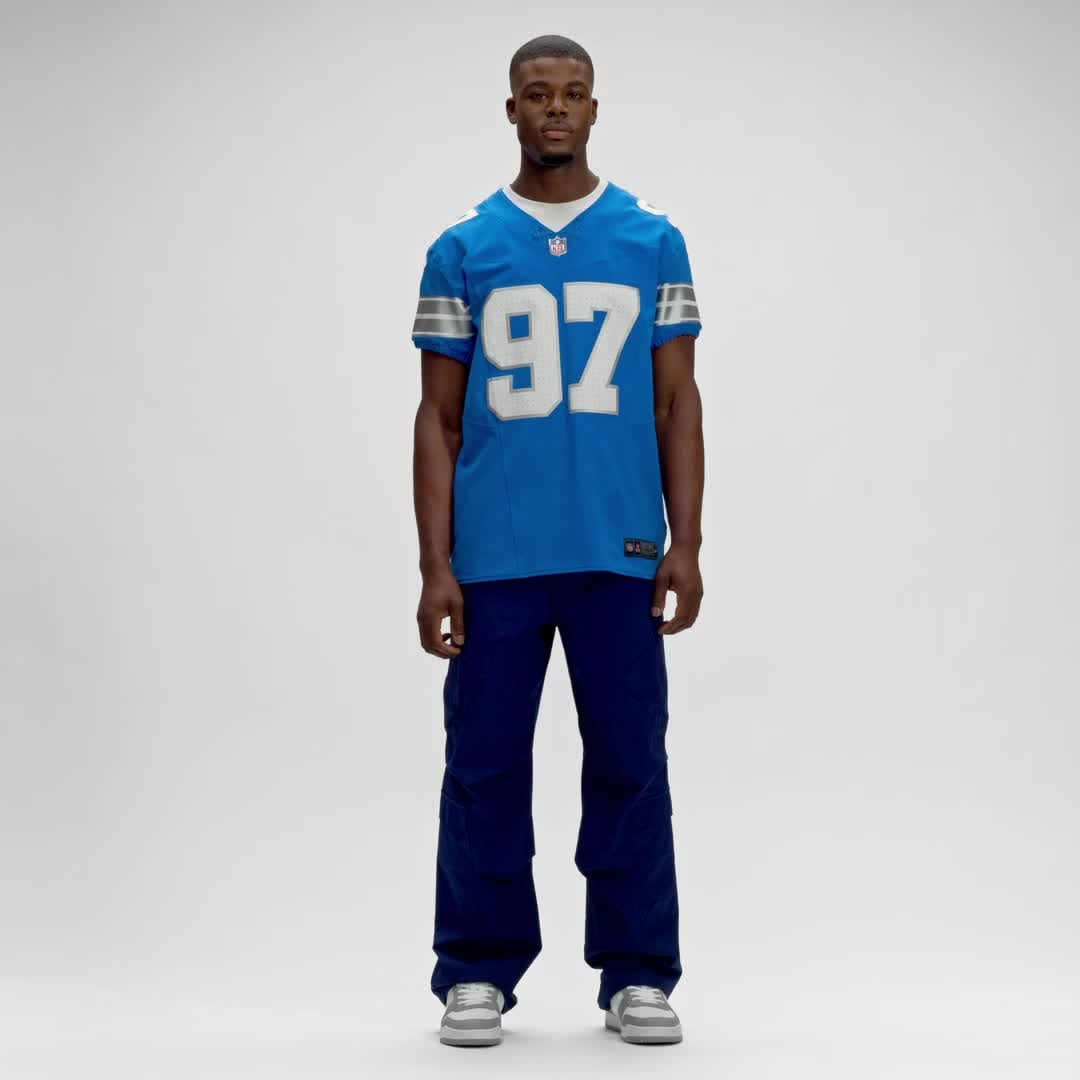 Men's Detroit Lions Aidan Hutchinson Nike Blue Alternate Vapor
