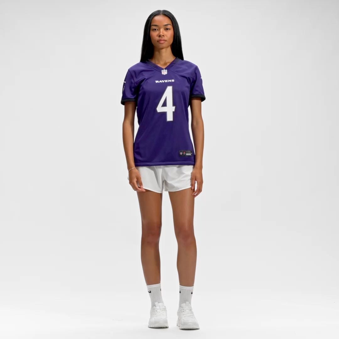 Women's Nike Zay Flowers Purple Baltimore Ravens Team Game Jersey