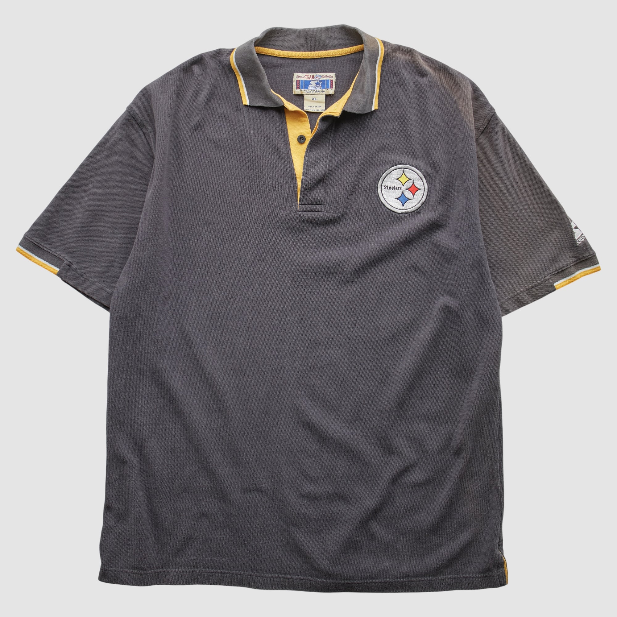 Pittsburgh Steelers Starter 90s Polo - Charcoal - L