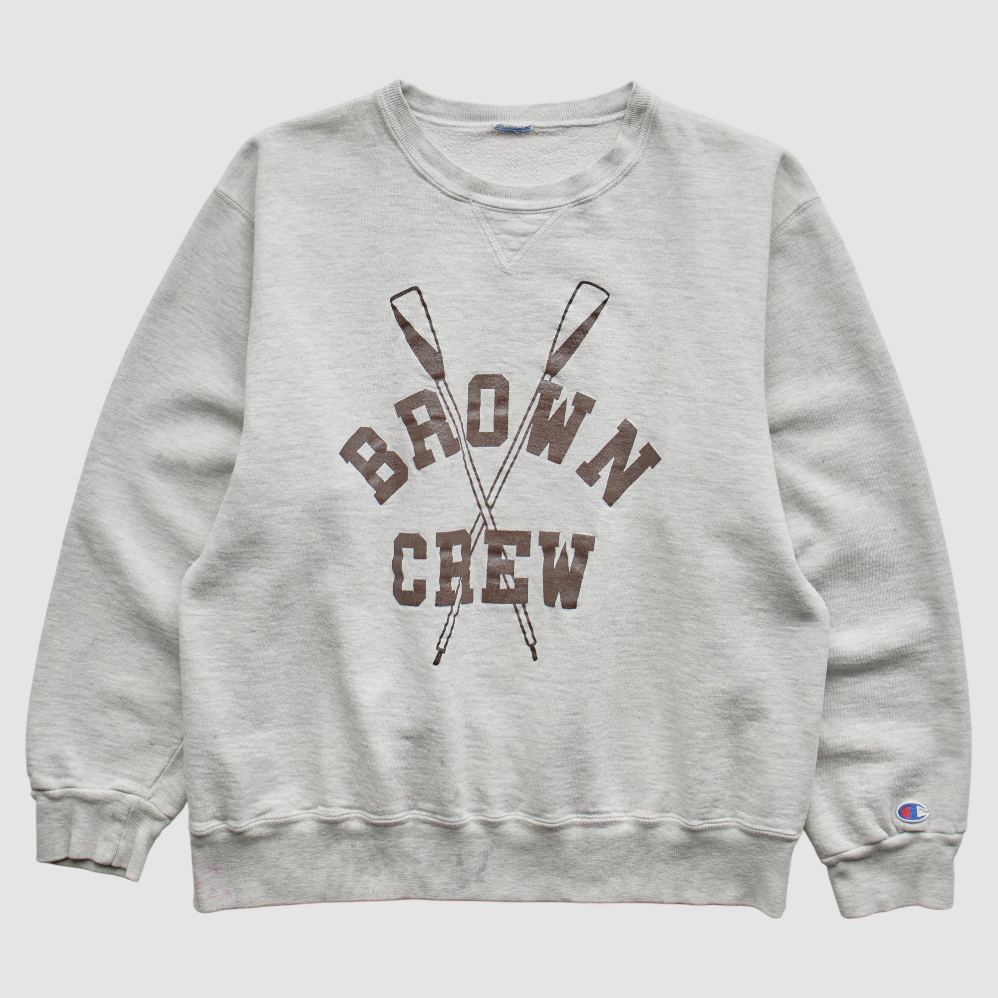 Brown Bears Champion 90s Pullover Sweatshirt - Heather Gray - XS