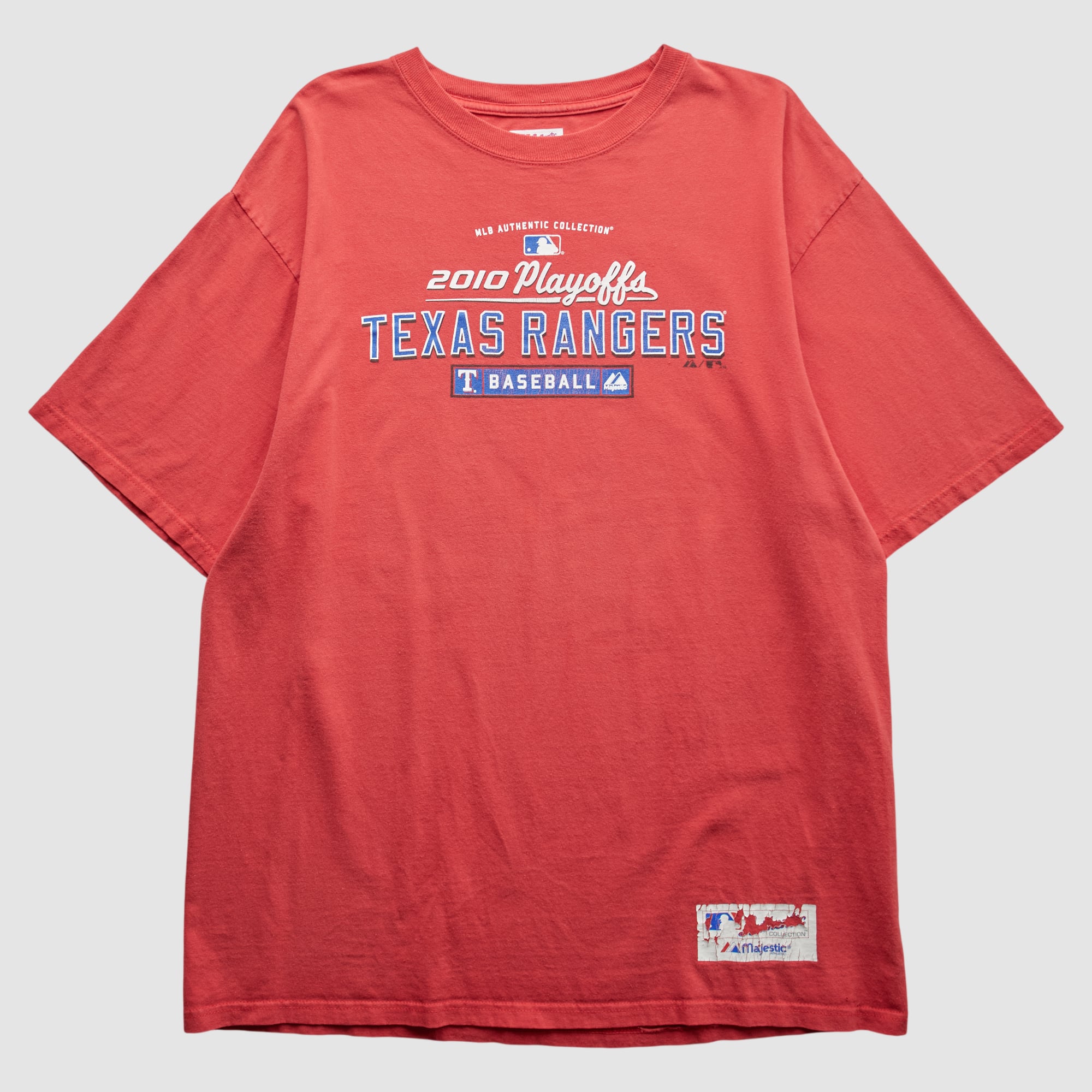Texas Rangers Majestic 2010 T-Shirt - Red - M