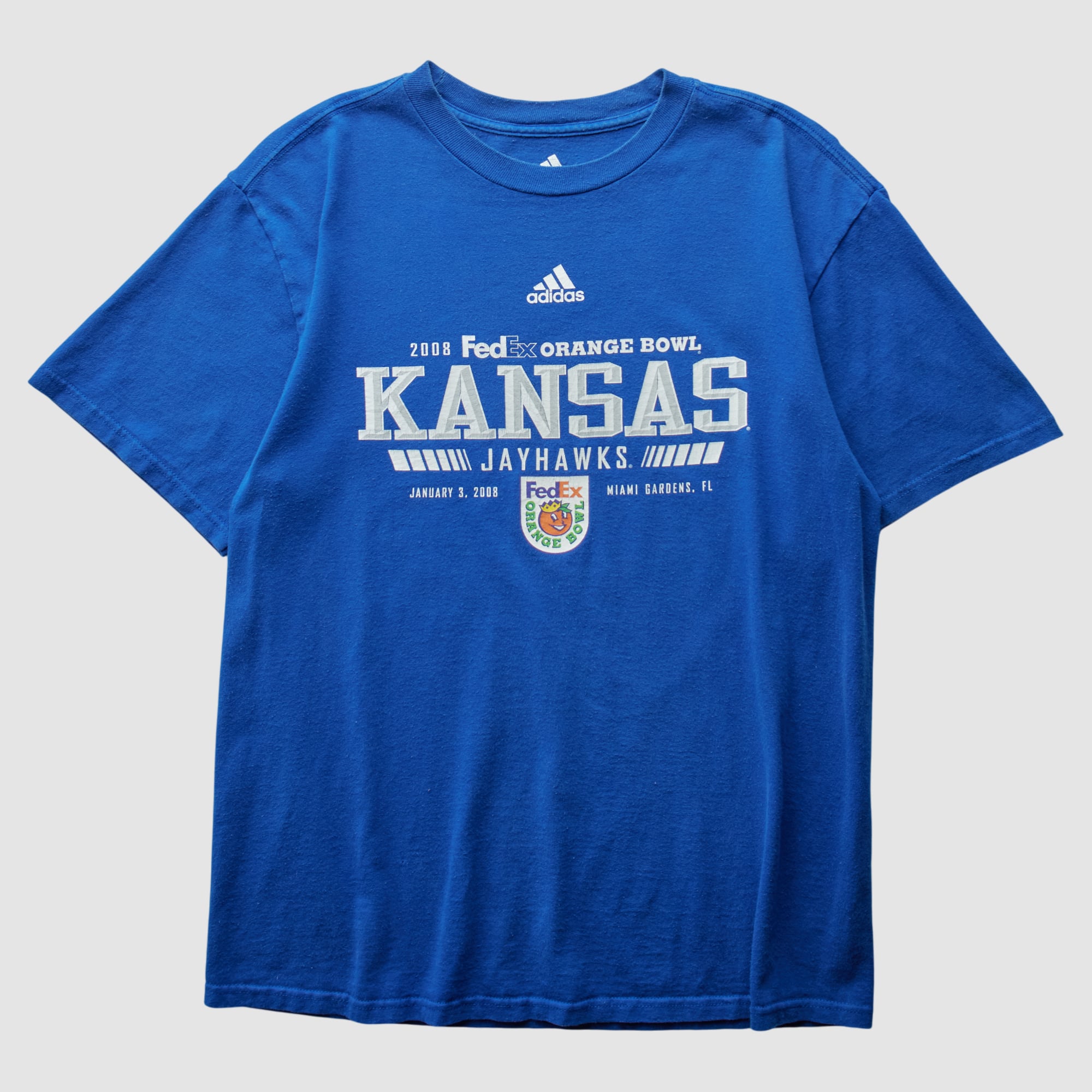 Kansas Jayhawks Adidas 2008 T-Shirt - Blue - S