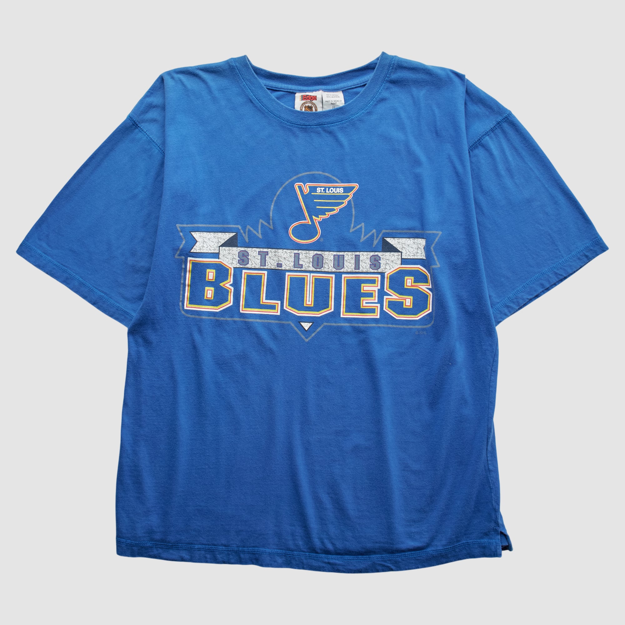 St. Louis Blues The Edge 90s T-Shirt - Blue - 2XL