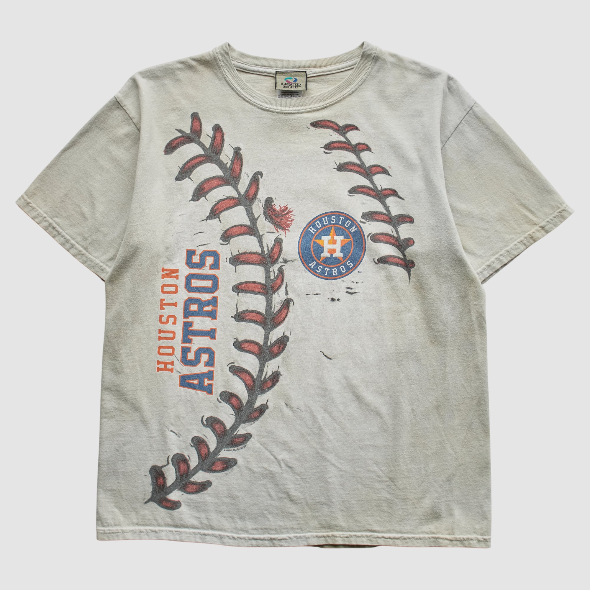 Houston Astros Liquid Blue 2000s T-Shirt - Beige - S