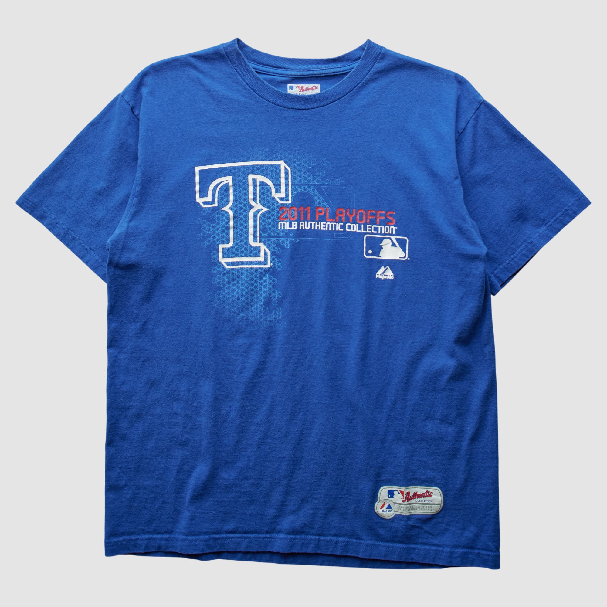 Texas Rangers Majestic 2011 T-Shirt - Blue - M