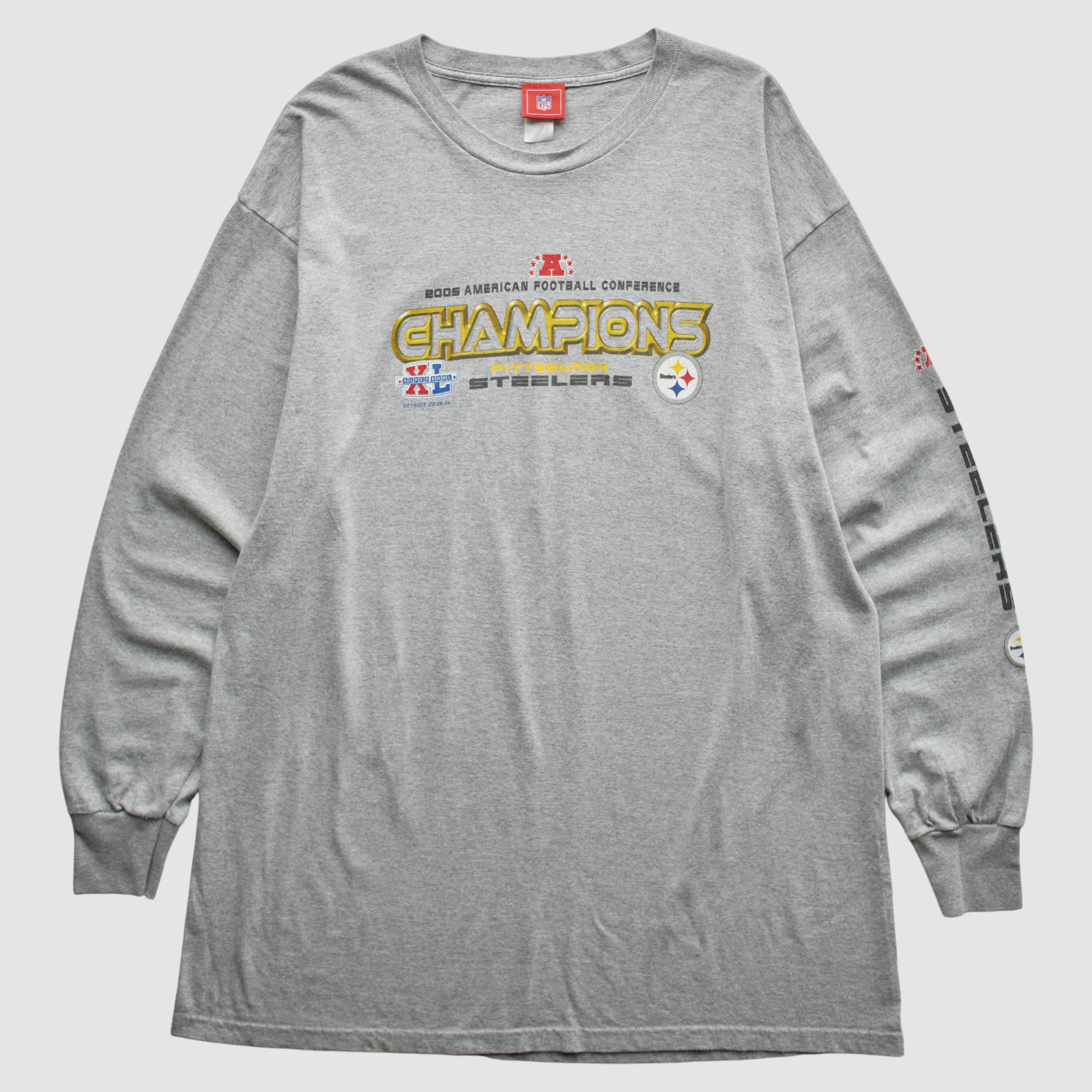 Pittsburgh Steelers NFL 2005 T-Shirt - Gray - 3XL